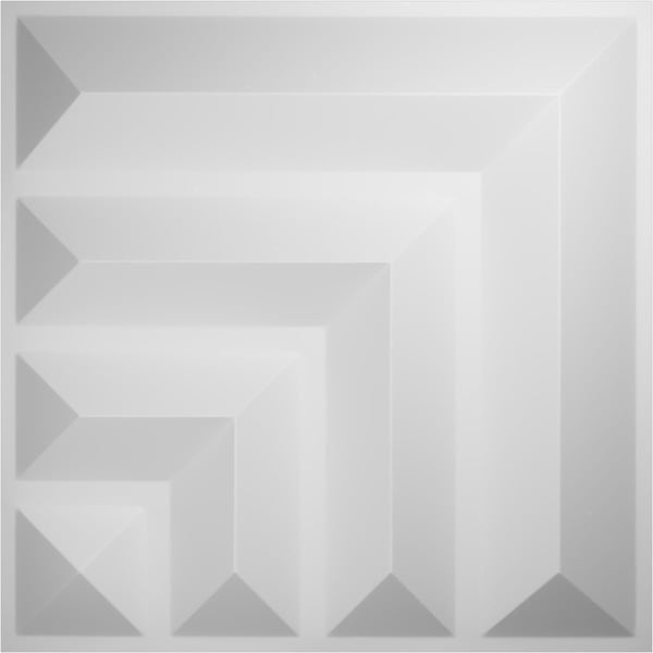 Ekena Millwork Bolt EnduraWall Decorative 3D Wall Panel, White, 19 5/8"W x 19 5/8"H WP20X20BTWH - main